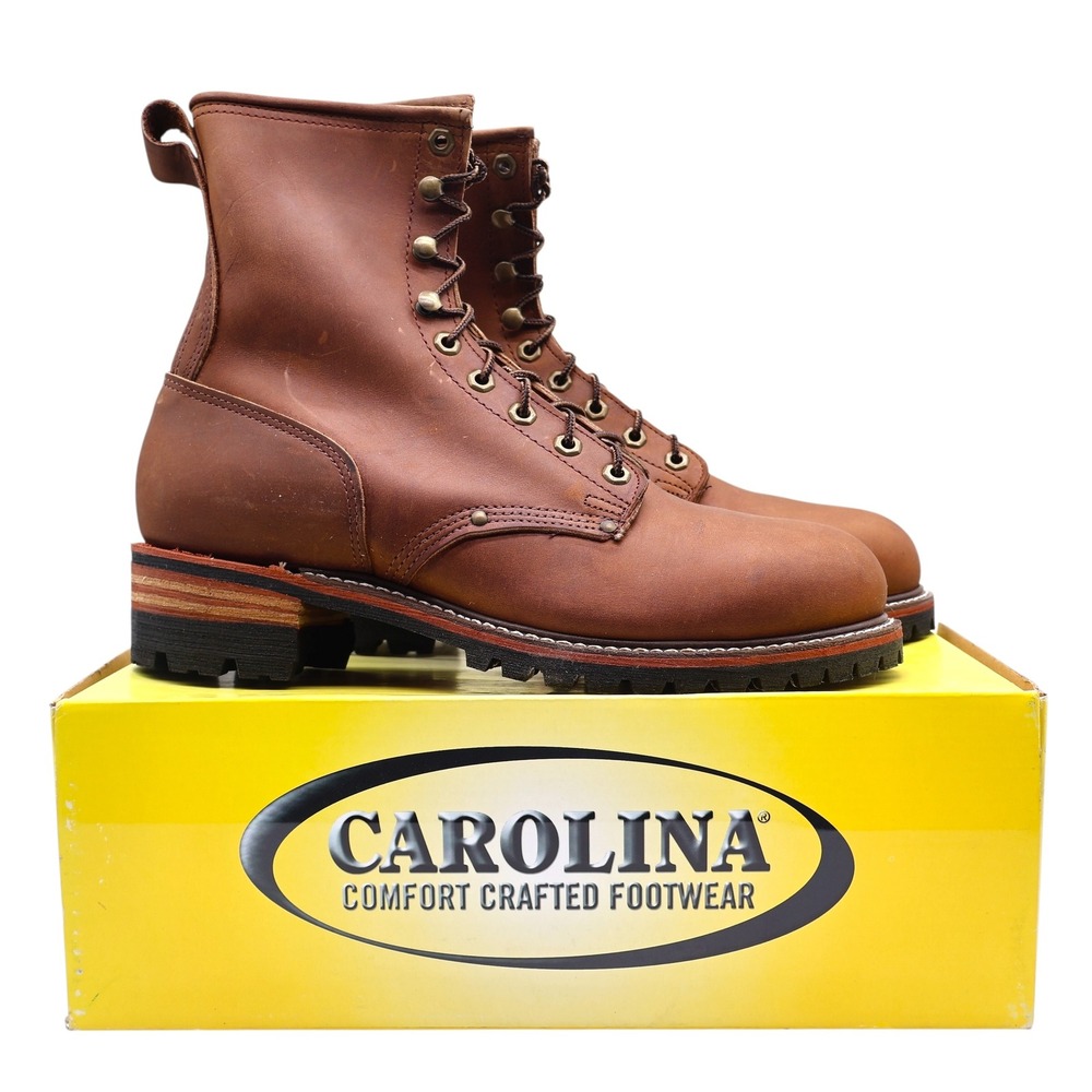 Carolina Logger Boots Mens 11 EE Brown Leather Steel Toe Work Boot CA5821 NEW